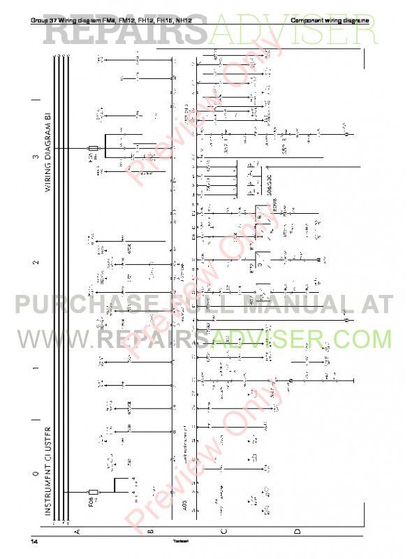 Volvo Trucks Fm7  9  10  12  Fh12  16  Nh12 Wiring Diagrams