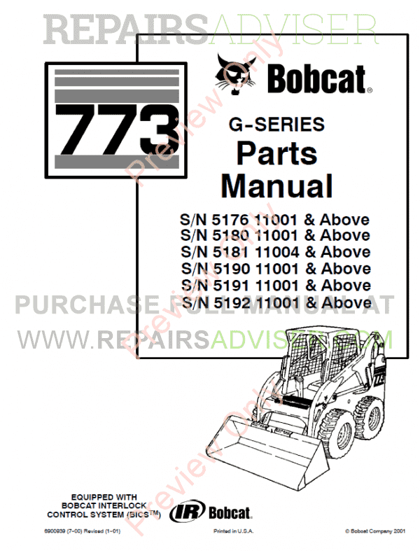 Bobcat 773 Parts Manual Download Eagleadvisor