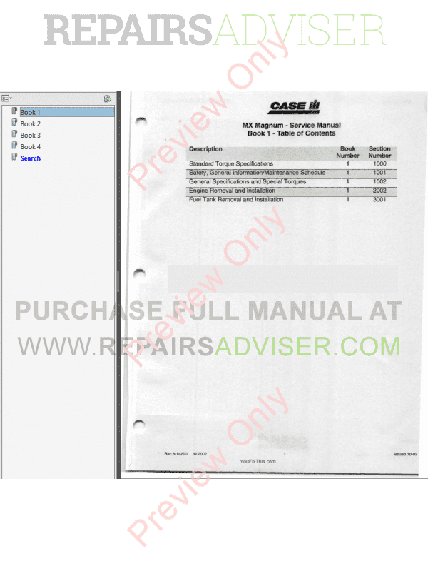 Owners Manual Case Ih 585