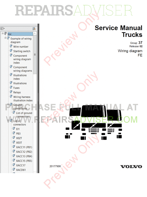 Volvo Trucks Fe Wiring Diagrams Service Manuals Pdf Download