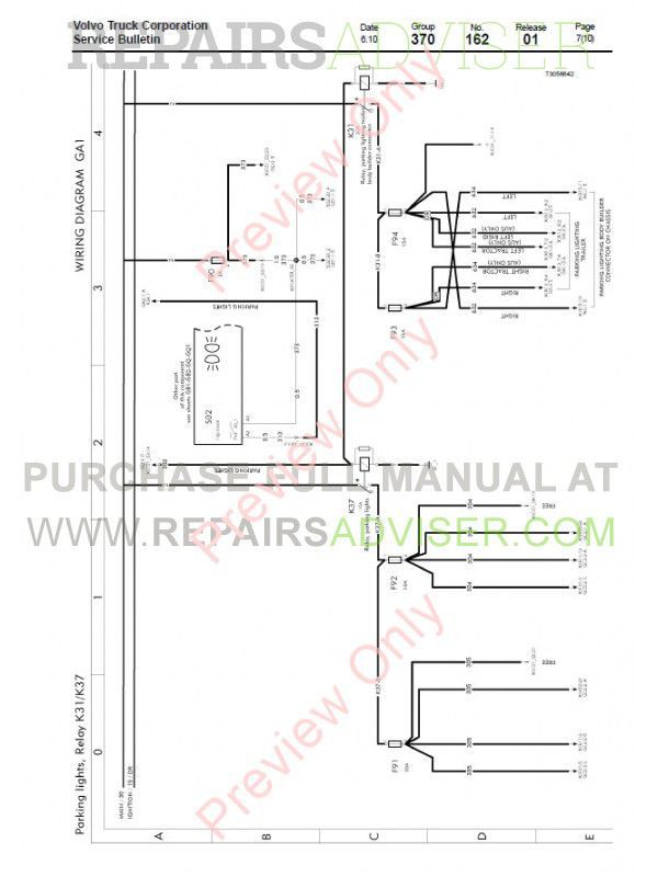 Volvo Trucks Fl7 Fl10 Fl12 Wiring Diagram Service Manual