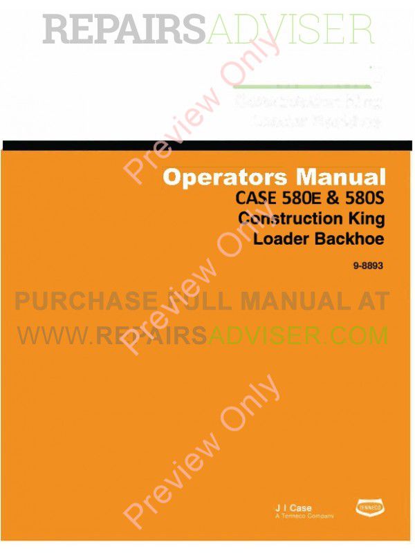 Case 580 Sm Operators Manual