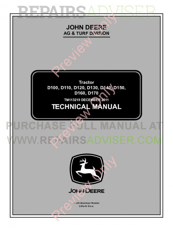 Owners Manual For John Deere D140