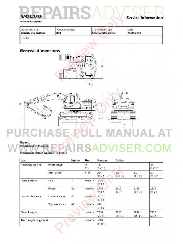 Volvo EC140 & EC140LC Excavator Service Repair Manual PDF Download